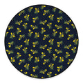 Spring Daffodil Flower Pattern Print Round Floor Mat