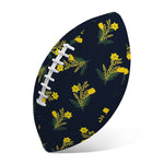 Spring Daffodil Flower Pattern Print Rugby Ball