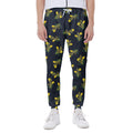 Spring Daffodil Flower Pattern Print Joggers