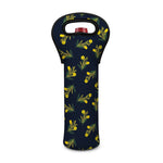 Spring Daffodil Flower Pattern Print Single Neoprene Wine Tote