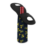 Spring Daffodil Flower Pattern Print Single Neoprene Wine Tote