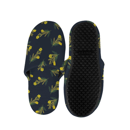 Spring Daffodil Flower Pattern Print Slippers