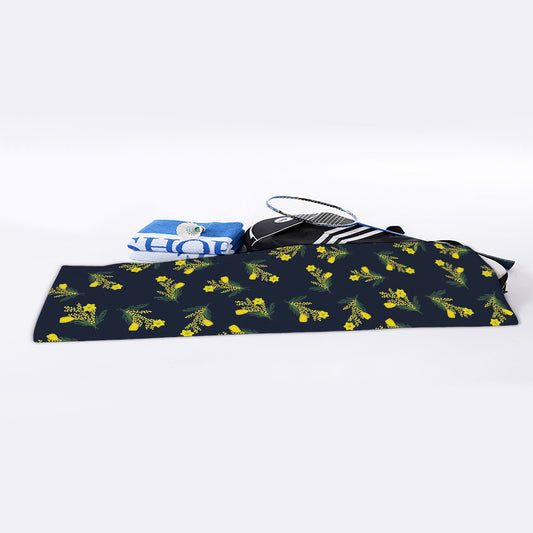 Spring Daffodil Flower Pattern Print Sports Towel