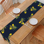 Spring Daffodil Flower Pattern Print Table Runner