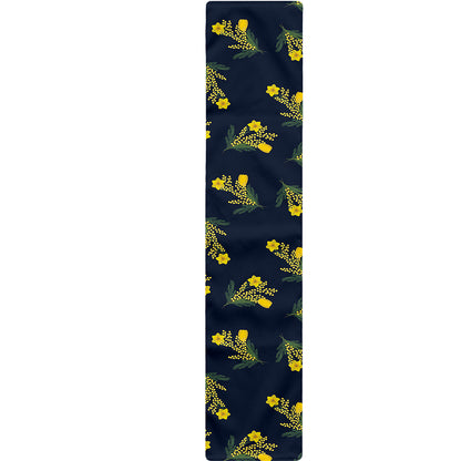 Spring Daffodil Flower Pattern Print Table Runner