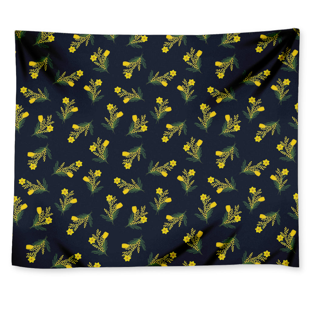 Spring Daffodil Flower Pattern Print Tapestry