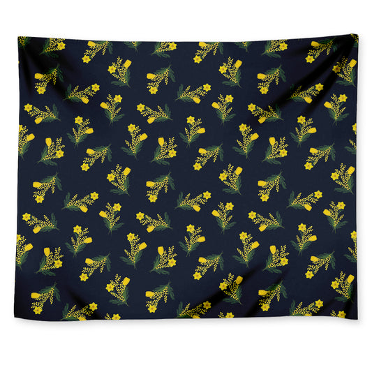 Spring Daffodil Flower Pattern Print Tapestry