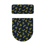 Spring Daffodil Flower Pattern Print Toilet Lid And Tank Cover Set