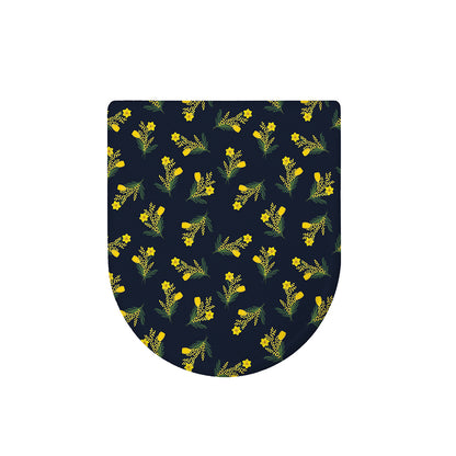 Spring Daffodil Flower Pattern Print Toilet Lid Cover