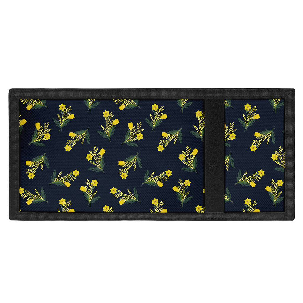 Spring Daffodil Flower Pattern Print Trifold Wallet