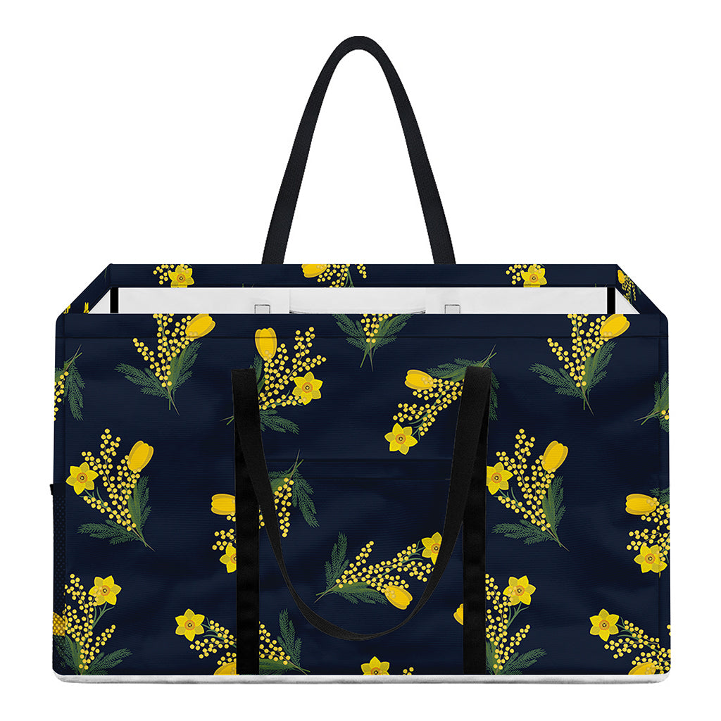 Spring Daffodil Flower Pattern Print Utility Tote Bag