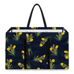 Spring Daffodil Flower Pattern Print Utility Tote Bag