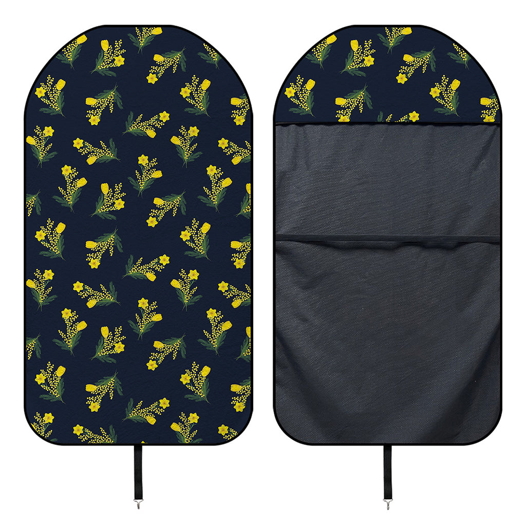 Spring Daffodil Flower Pattern Print Waterproof Car Seat Cover