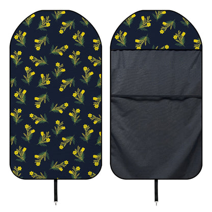 Spring Daffodil Flower Pattern Print Waterproof Car Seat Cover