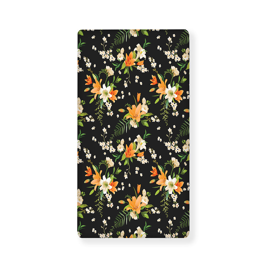 Spring Lily Flowers Pattern Print Baby Crib Sheet