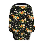 Spring Lily Flowers Pattern Print Baby Seat Cover