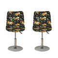 Spring Lily Flowers Pattern Print Bar Stool Covers