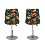 Spring Lily Flowers Pattern Print Bar Stool Covers