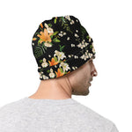 Spring Lily Flowers Pattern Print Beanie