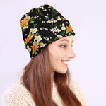 Spring Lily Flowers Pattern Print Beanie