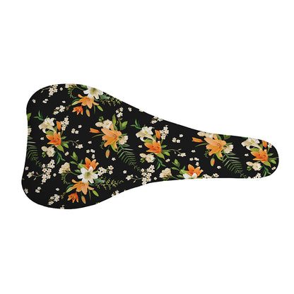 Spring Lily Flowers Pattern Print Bicycle Seat Cover