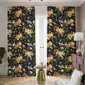 Spring Lily Flowers Pattern Print Dimout Pencil Pleat Curtains