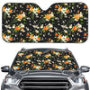 Spring Lily Flowers Pattern Print Car Windshield Sun Shade