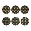 Spring Lily Flowers Pattern Print Coaster Set