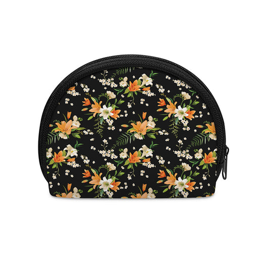 Spring Lily Flowers Pattern Print Coin Purse