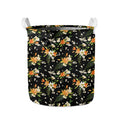 Spring Lily Flowers Pattern Print Collapsible Laundry Basket