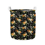 Spring Lily Flowers Pattern Print Collapsible Laundry Basket