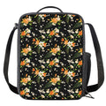 Spring Lily Flowers Pattern Print Crossbody Lunch Bag