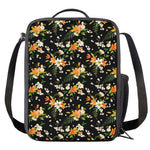 Spring Lily Flowers Pattern Print Crossbody Lunch Bag