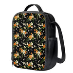 Spring Lily Flowers Pattern Print Crossbody Lunch Bag