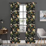Spring Lily Flowers Pattern Print Curtain