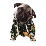 Spring Lily Flowers Pattern Print Dog Zip Up Hoodie