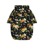 Spring Lily Flowers Pattern Print Dog Zip Up Hoodie