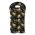 Spring Lily Flowers Pattern Print Double Neoprene Wine Tote