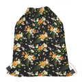 Spring Lily Flowers Pattern Print Drawstring Bag