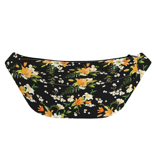 Spring Lily Flowers Pattern Print Fanny Pack