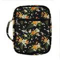 Spring Lily Flowers Pattern Print Front Pocket Bible Bag