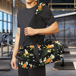 Spring Lily Flowers Pattern Print Gym Bag