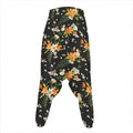 Spring Lily Flowers Pattern Print Hammer Pants