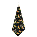 Spring Lily Flowers Pattern Print Hand Towel