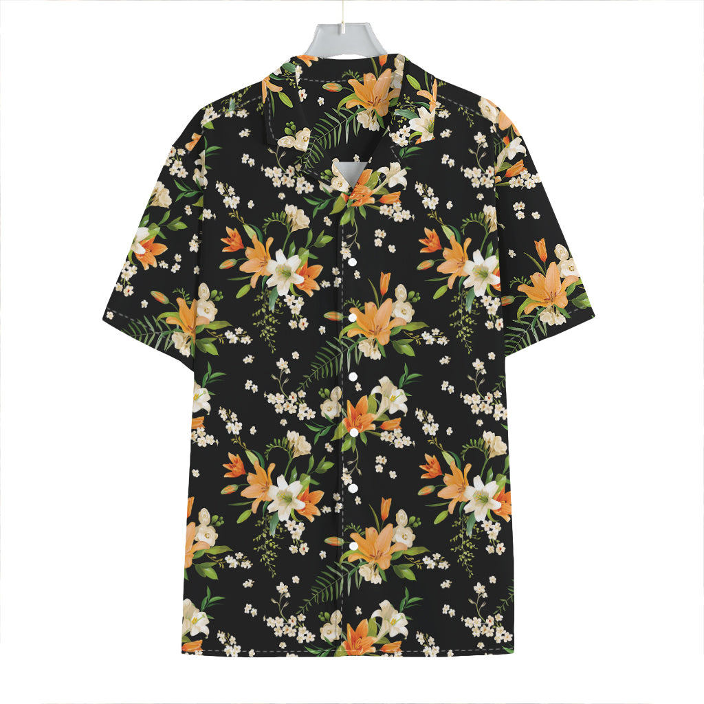 Spring Lily Flowers Pattern Print Hawaiian Shirt