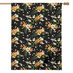 Spring Lily Flowers Pattern Print House Flag