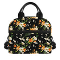 Spring Lily Flowers Pattern Print Insulated Lunch Bag