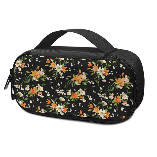 Spring Lily Flowers Pattern Print Insulin Cooler Travel Case