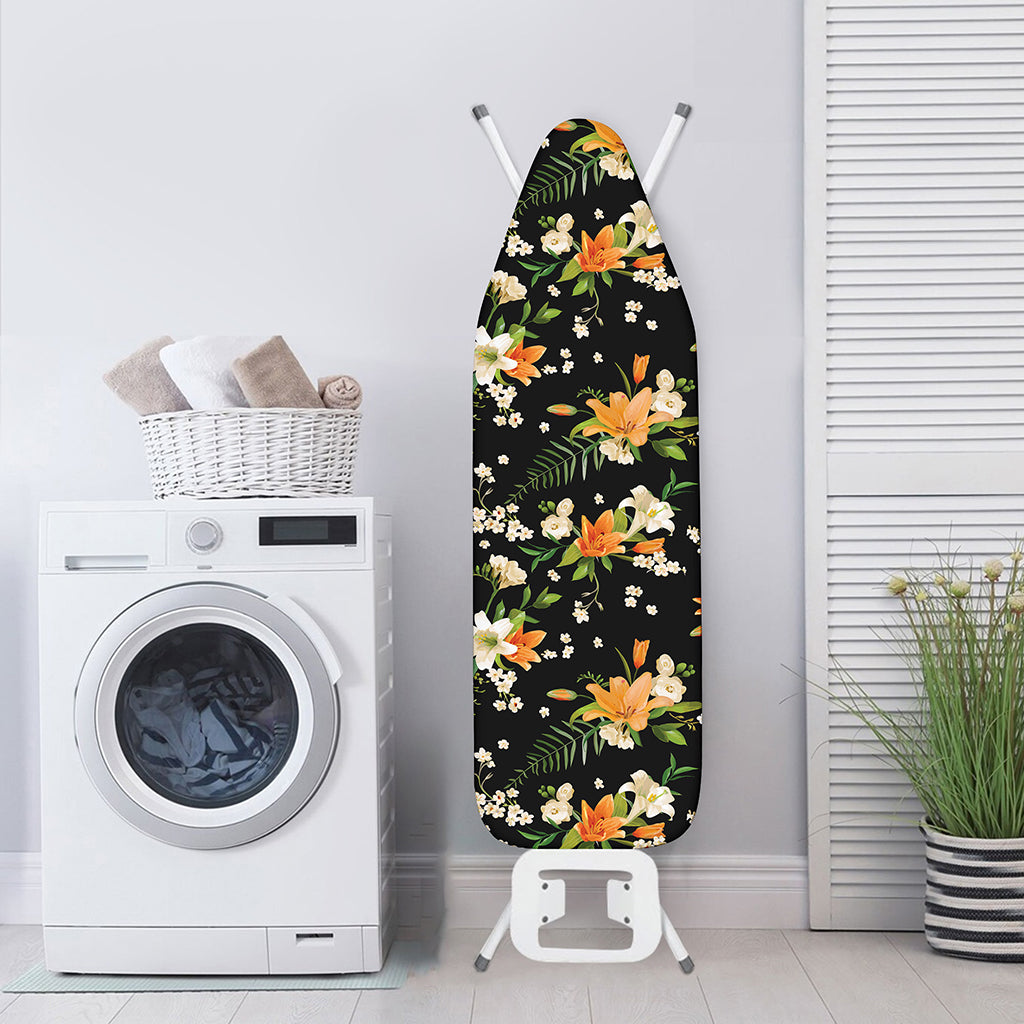 Spring Lily Flowers Pattern Print Ironing Board Cover