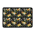Spring Lily Flowers Pattern Print Kitchen Mat